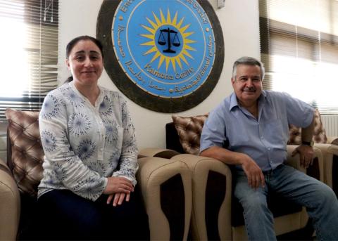 Ainur Pascha und Rafik Dschamil welche den den Rat für soziale Gerechtigkeit präsidieren
